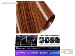 NOVI: delovi  Folija sjajna imitacija drveta 152cm x 1m