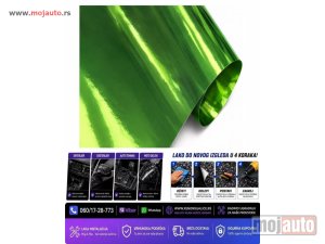 NOVI: delovi  Folija hrom zelena 152cm x 1m