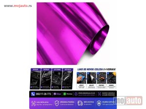 NOVI: delovi  Folija hrom ljubicasta 152cm x 1m